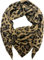 XL DreieckStrickschal Leopard Frühling Schal 100% Baumwolle Made in Italy Fashion Tuch Dreieckschal Stola Herbst Frühling Tuch Leo (Braun)