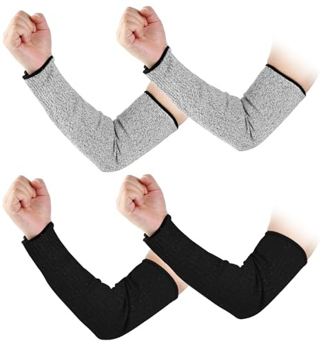 2 paia di maniche resistenti al taglio, 41 cm, protezione per avambracci, per donne, uomini, cucina, giardinaggio