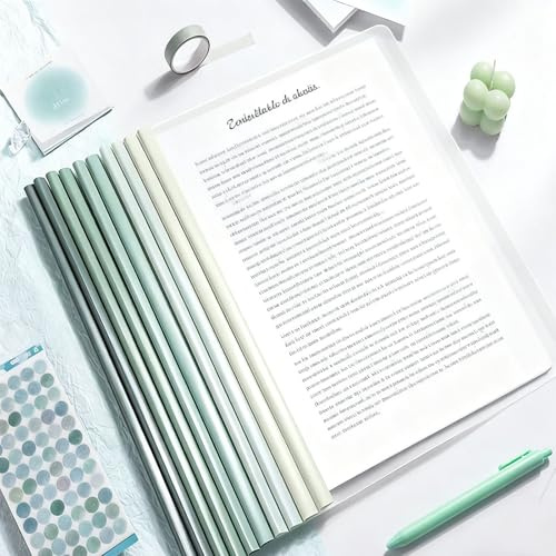 10pcs Dossier Coulissante Transparent, Couvertures Rapport Claires, A4 Couverture de Rapports, Plastique Dossier de Fichiers avec Barre Coulissante Pour Classification Documents Bureau Scolaire (F)