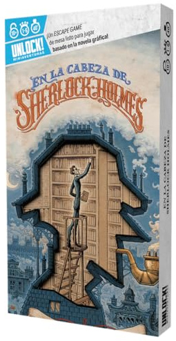 Asmodee Unlock! Mini En la Cabeza de Sherlock Holmes, Juego de Cartas, A Partir de 10 Años, De 1 a 6 Jugadores, 30-45 Minutos por Partida, Español