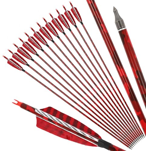 surwolf 31.5 carbon pilar Spine 500 kolpilar för bågskyttetävling Övningspilar ID 6.2mm/OD 7.8mm Jaktpilar för Recurvebågar & Compoundbågar 12st