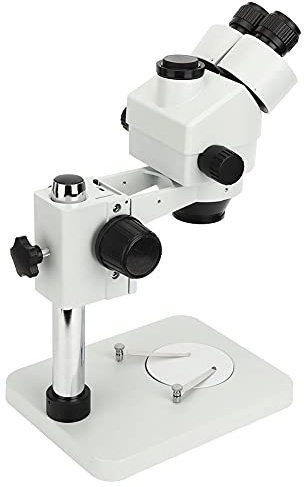 Keenso Microscope électronique stéréoscopique trinoculaire avec grossissement réglable pour les travaux de laboratoire de soudage industriel