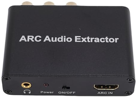 Xiuganpo Extractor, Automatisk Signal Mute ARC Adapter Ljudkonverterare i Aluminiumlegering med Flera Ljudutgångsgränssnitt för TV Soundbar