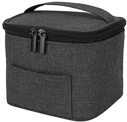 Luxja Sac pour Transporter Les Biberon de Lait Maternel (Tenir 4 Biberons de Lait Maternel, 150 ML), Sac Isotherme pour 120-150 ML Biberon (Sac Seulement), Noir