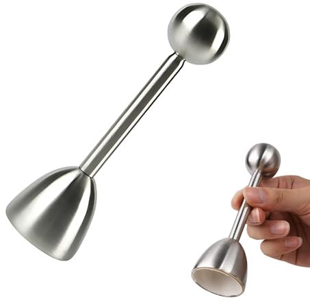 Separatore Rimuovi Guscio d'Uovo, Separatore di Guscio d'Uovo in Acciaio Inossidabile, Tagliaguscio d'Uovo Bollito in Acciaio Inossidabile, Ovetto Incrinatore, Tagliaguscio per Uova Sode o Morbide