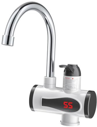 F Fityle Robinet d'eau chaude instantanée, robinet chauffant de cuisine, avec affichage numérique, robinet chauffant pour Restaurant