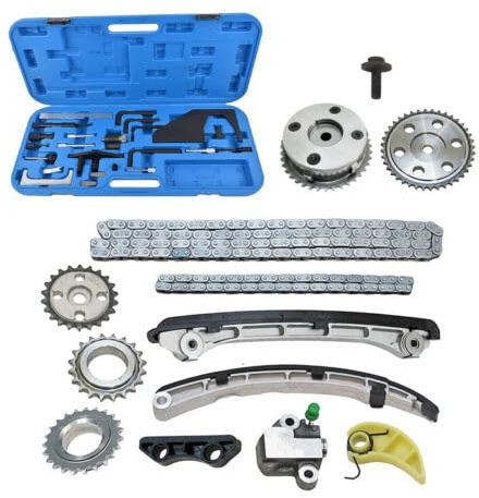 NSGMXT Kit de cadena de distribución compatible con CX-7 3 6 2.3L MPS Turbo 2.3 DISi MPV 2.3L 4WD L3K9- Cadena de distribución VVT piñón conjunto árbol de levas herramienta