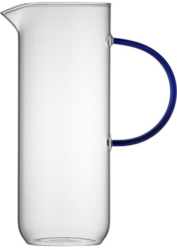 Lyngby Glas Torino Glaskanne, Karaffe, 1.1 Liter, Klar/Blau