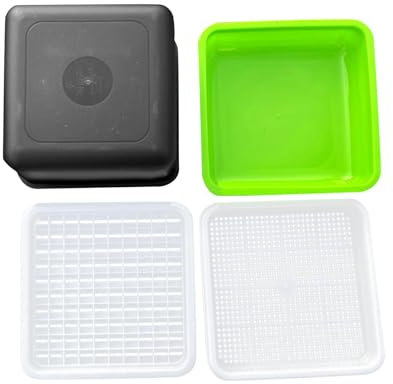 Ronyme 4 Pièces Étui à d'arachide, Plateau de Germination, Pot de Culture de Légumes, Réutilisable, Plateau de Plantation pour Cuisine, Maison, Jardin Intérieur