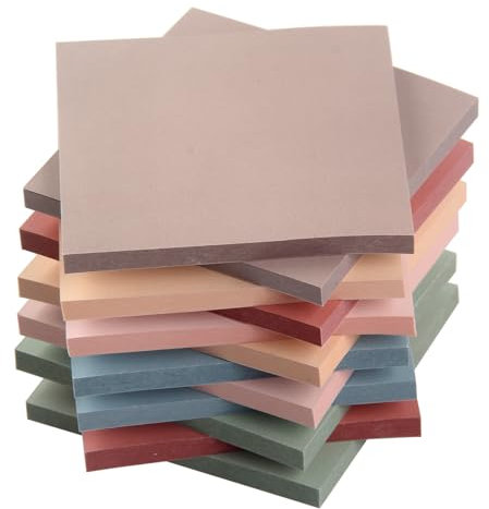 Newplenty Sticky Notes, 12 Packung Haftnotizen, 76 x 76mm Aesthetic Vintage Selbstklebende Klebezettel Notizzettel für Büro Zuhause Schule Sitzung (Zentimeter, 7.6x7.6)