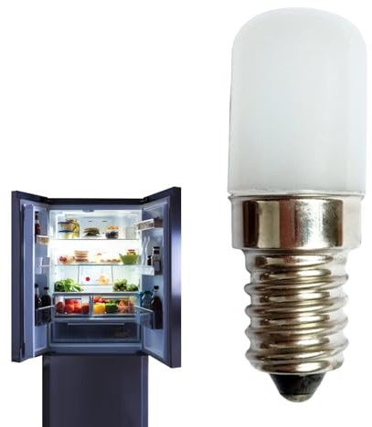 Lampadina LED E14 - Lampadina LED per frigorifero da 1,5 W | Lampadina LED E14 per frigorifero | Lampada 110 V bianca luce diurna 6000 K | Luce LED per congelatore frigorifero per illuminazione D