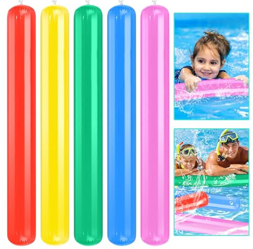 Tubo Galleggiante Piscina Gonfiabile, 5 Pezzi Tagliatelle da Piscina Per Nuotare 105 cm, Noodle Piscina Gonfiabile, Tubo Piscina Galleggiante, per Parco Acquatico sulla Spiaggia bambini adulti