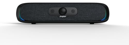 SOULION R200 PC Lautsprecher Bluetooth USB-C Soundbar mit LED-Lichteffekten, Kompakte Stereo-2.0 Computer Boxen für PC, Monitor, Laptop, Gaming, USB-betrieben