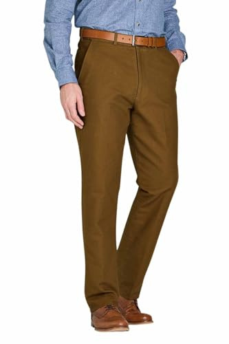 Pegasus Men's Soft Brushed Cotton Moleskin Expanding Waist Trousers