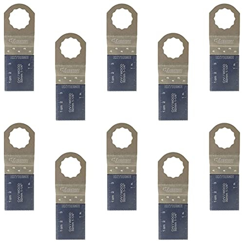 10 x SabreCut SC35F_10 Hojas de madera de dientes finos de 35 mm Compatible con Fein SuperCut y Festool Vecturo (no StarLock) Multiherramienta oscilante Accesorios multiherramienta