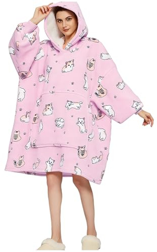 Överdimensionerad huvtröja, originalblanket-tröja, supermjuk, mysig och varm, bekväm jätte-tröja, lämplig huvtröja för vuxna, män, kvinnor och tonåringar.