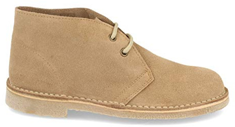 62435-Botas Desierto Safari para Mujer y Hombre con Piel Serraje, Suela Crepe Antideslizante y Cordones. Comodas, practicas e Ideales para Otono-Invierno. Talla 43 Taupe