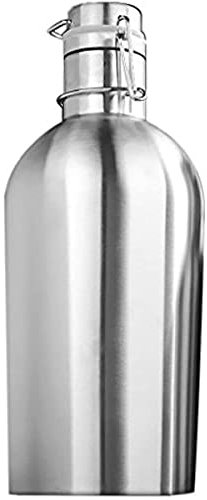 HRTLSS Borraccia in Acciaio Inossidabile, Borraccia Sportiva in Metallo a Prova di perdite, Borraccia isolata Portatile, per Sport all'Aria Aperta Campeggio Mountain Bike, 2L