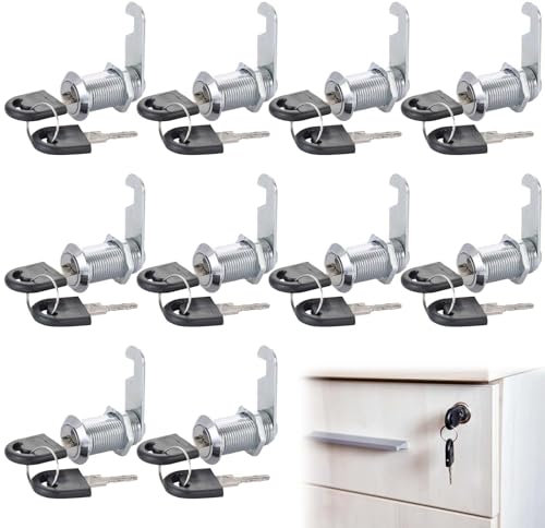 10 cerraduras para buzón, armario con llave, 30 mm, cerradura de armario con llave, cerradura para muebles, buzones y armarios