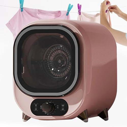 Petit SèChe-Linge (Capacité De Charge De 0,8 Kg), Sèche-Linge à Condensation Portable, Sèche-Linge à évacuation Compacte Et Portable De 5 Kg,35 dB, Idéal pour Les Petits Espaces,Pink