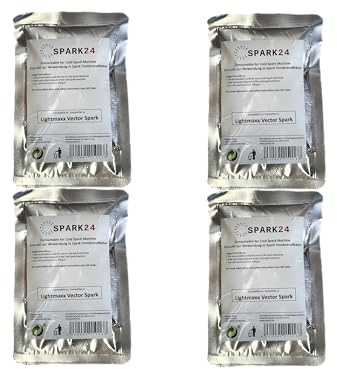 Granulato compatibile con Lightmaxx VECTOR Spark Up! Polvere Titanio Scintille (4 pezzi)