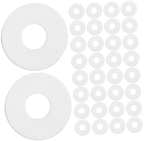 MAGICLULU 500 Piezas Arandelas Planas de Vinilo Transparentes Gaskets de Tornillo para Reparación y Suministro de Fontanería Aislantes y Resistentes al Calor Adecuados para Manijas de Ducha