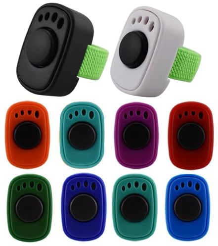 Clicker Dog Trainer – 10 clicker per addestramento del Cane, Forniture per addestramento sonoro per Animali Domestici, Anello clickerr per Gattino, Medio, Grande, casa, Viaggi