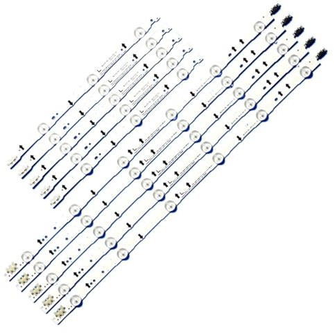 LED Backlight Strip for 40'' TV Panel, 836mm 9 LEDs per, 3V Replacement Kit (10-Piece Set) D4GE-400DCA-R1
