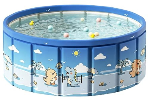 Reinforced Portable Splash & Play Basin - Sturdy Semi-Rigid Walls Maintain Shape During Play, Integrated Easy-Drain Pipe For Quick & Effortless Cleanup, Durable Anti-Slip Textured Floor For Enhanced S