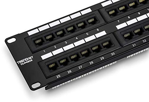 TRENDnet, TC-P48C6, Pannello patch non schermato 48 porte Cat6, montaggio a parete o su rack