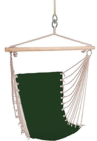 Mojawo XXL Hängestuhl Hängesitz Hängesessel Hängeschaukel Hängematte Sitz Sessel Stuhl Grün Innen und Außen 100x60cm