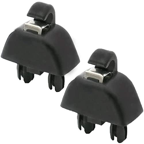 Riloer 2 Piezas Soporte de Clip de Gancho para Visera, Negro, Accesorios Compatible con Audi A6 C6 A8 2005-2016, Gancho de Clip para Visera Interior de Coche