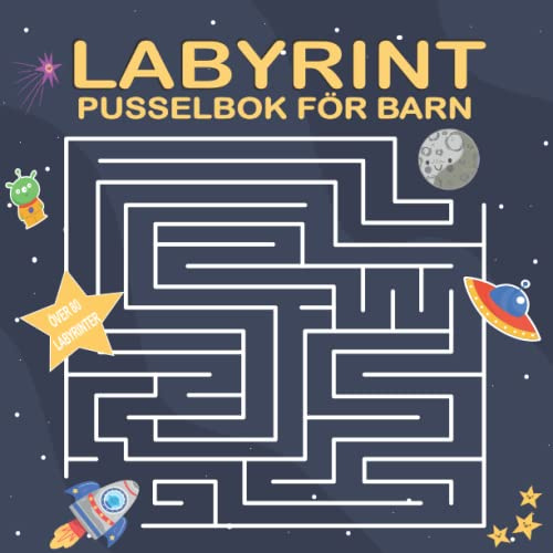 Labyrint Pusselbok För Barn: Aktivitetsbok med roliga och utmanande labyrinter med lösning för barn i åldrarna 9-12 år.