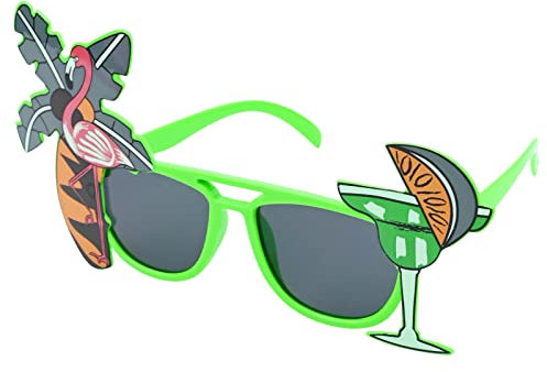 Gukasxi Hawaiianische Brille Lustige Partybrille Luau Party Sonnenbrille Neuheit Party Brille Hawaiian Partybrille Hawaii Tropische Sonnenbrille für Erwachsene Kinder Sommer Party Foto Requisiten