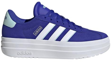 adidas Damen VL Court Bold Hallenschuh, Lucid Blue/White/Semi Flash Aqua, 9