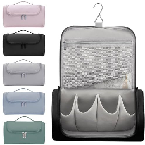 ANQIA Custodia da viaggio per strumenti per capelli, compatibile con asciugacapelli Dyson Airwrap, custodia portatile da viaggio per accessori per bigodini, nero, Custodia da viaggio