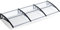Eikuavons Vordach für Haustür 100x300cm, 6 mm Überdachung Haustür aus Aluminium und Polycarbonat, Transparentes Pultbogenvordach, Pultvordach, Sonnenschutz und Regenschutz, Grau