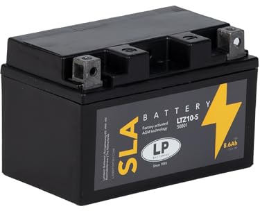 Landport SLA LTZ10-S Ready To Use Starter Battery 12 volt, 8.6Ah/10hr, 190 CCA, AGM Technology-Ideal For Motorcycles & Powersport Vehicles Fits Yamaha YZF-R6 (RJ15) 2010-2013 MS LTZ10-S