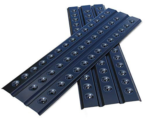 Wiltec Sandbleche 2 Stück 150 x 45 cm Sandboards aus Aluminium Anfahrhilfe für Autos, leichte Wohnmobile und Offroad Fahrzeuge Traktionshilfe