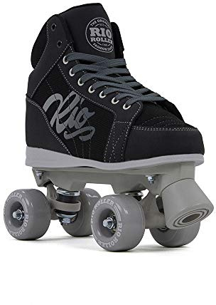 Rio Roller Lumina Quad Skates, Comfortable High-Cuff Design With Smooth Rolling PU Wheels, ABEC-7 Bearings, Lace-Up Closure in a Bright, Vibrant, Playful Design