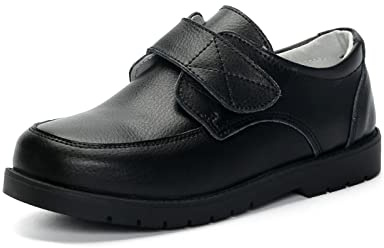 YUNICUS Pojkar Slip On Loafer Boy bröllop skoluniform skor, svart, 36 EU