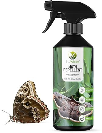 EcoWidow Natural Moth Repellent Spray 500ML - Effective & Safe Wardrobe & Clothes Protection - Eco-Friendly Alternative to Moth Traps & Balls
