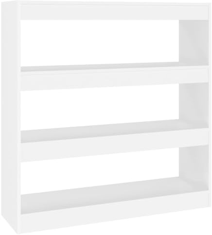 vidaXL Estantería de Libros/Divisor de Espacios Armario Estante Separador Partición Pantalla de Privacidad Mueble Librería Blanco 100x30x103 cm