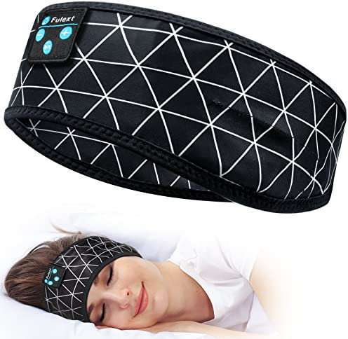 Perytong Sleep Mask with Bluetooth Headphones, Wireless Sleep Headphones Headband Cozy Soft Fabric Sleep Earbuds for Side Sleepers Workout RunningInsomnia Travel Yoga Cool Tech Gadgets Unique Gift