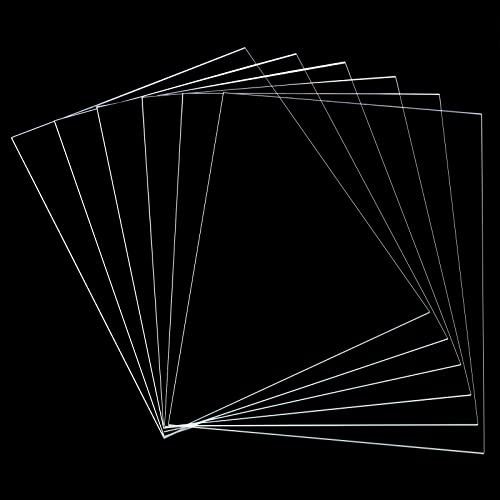 Hotyin Fogli Acrilici Trasparentida 2,2 mm, 6 Pezzi Fogli di Plastica con Pellicole Protettive, Pannelli in Plexiglass Trasparente A4 per Pittura, Artigianato Fai da Te, Espositore (210 x 297 mm)