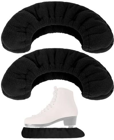 Hejo 1 Par Fundas para Patines de Hielo, Protectores De Patines De Hockey, Cubierta de la Hoja del Patín de Hielo Unisex, para Mujeres, Hombres, Adultos, Jóvenes, Negro