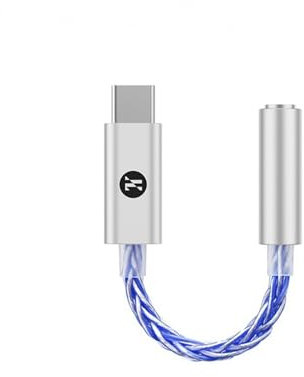 JCALLY JM6 Pro USB C Type-C to 3.5mm Dual DAC CX31993 MAX97220 Auriculares Digital Audio Portátil Decodificador Amplificador HiFi DAC Mobile Auriculares Adaptador (Azul)