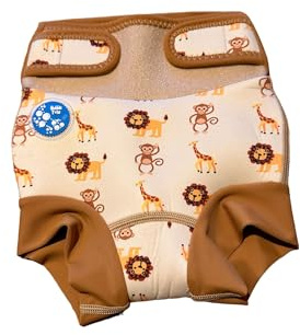 Bubble Tots Go Anywhre Swim Nappy (Yellow Safari, Small- 0-3 Months)