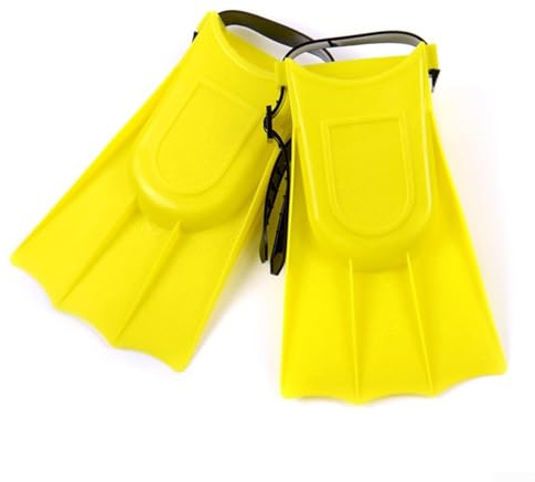 Comode pinne regolabili per bambini, progettate per snorkeling e attività in piscina (giallo)