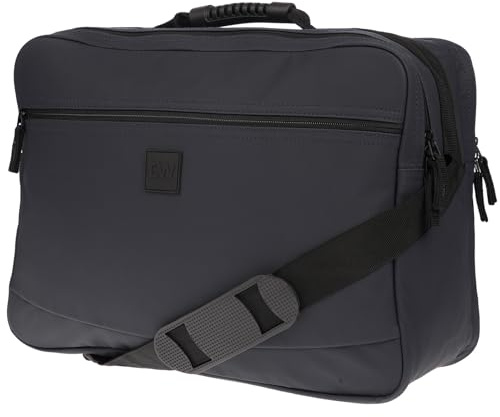 Christian Wippermann Borsa da lavoro da uomo, formato orizzontale, grande borsa a tracolla 40 x 30 x 18 cm, leggera, 595 g, in poliestere, impermeabile, tracolla regolabile fino a 140 cm, per DIN A4